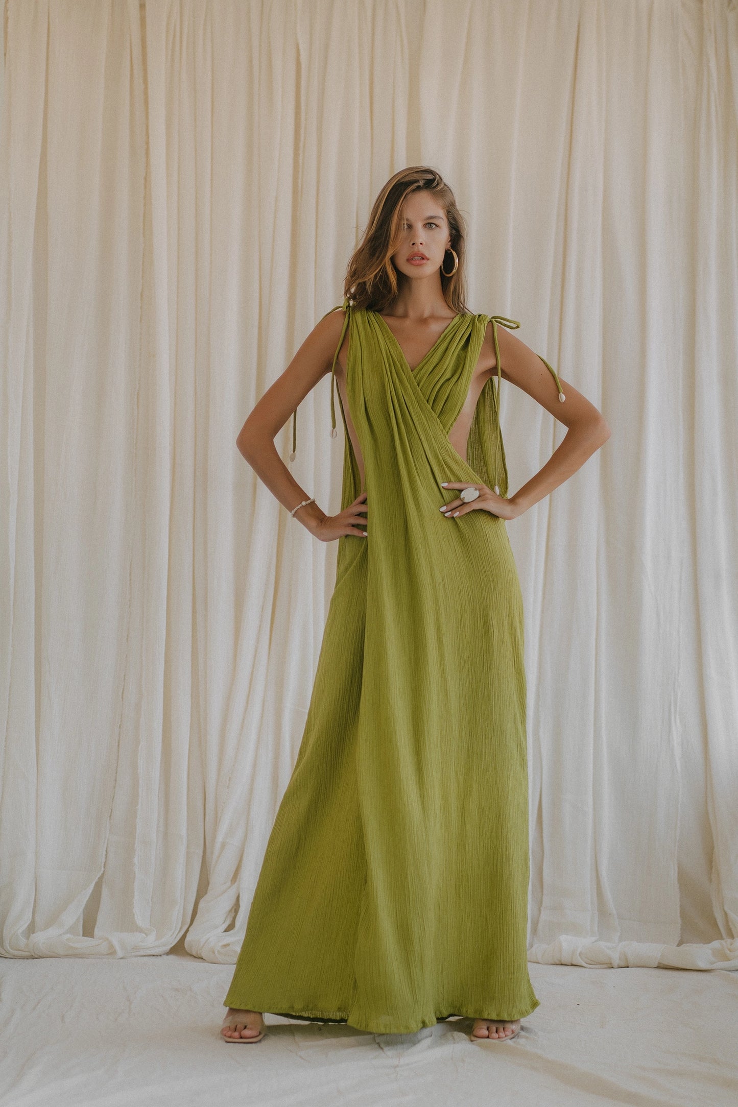 AMALFI citrus lemon x-cross dress