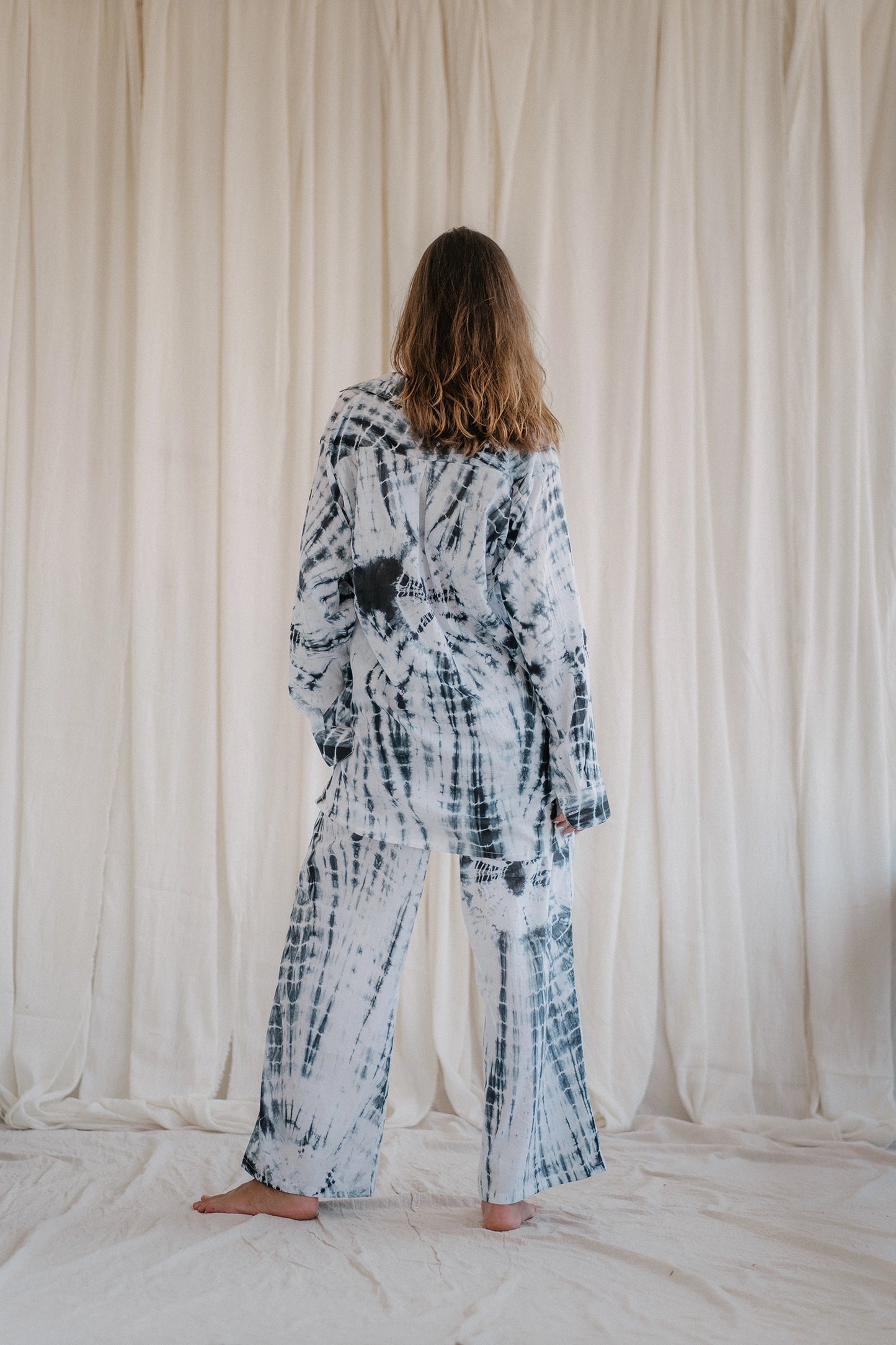 PAROS deep sea tie dye flower pants