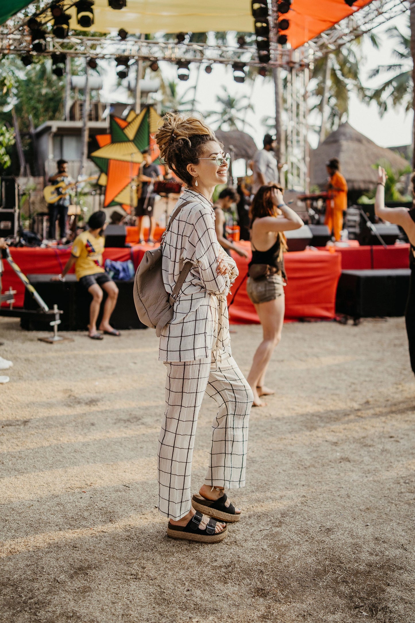 TEO set in plaid cotton shirt & pants