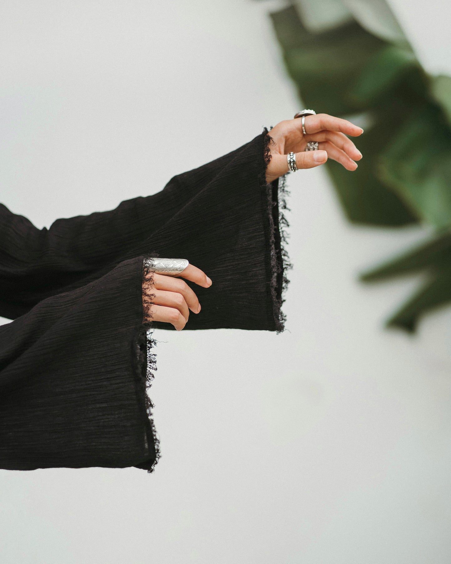 JASMINE top & BLOOMING palazzo pants in black