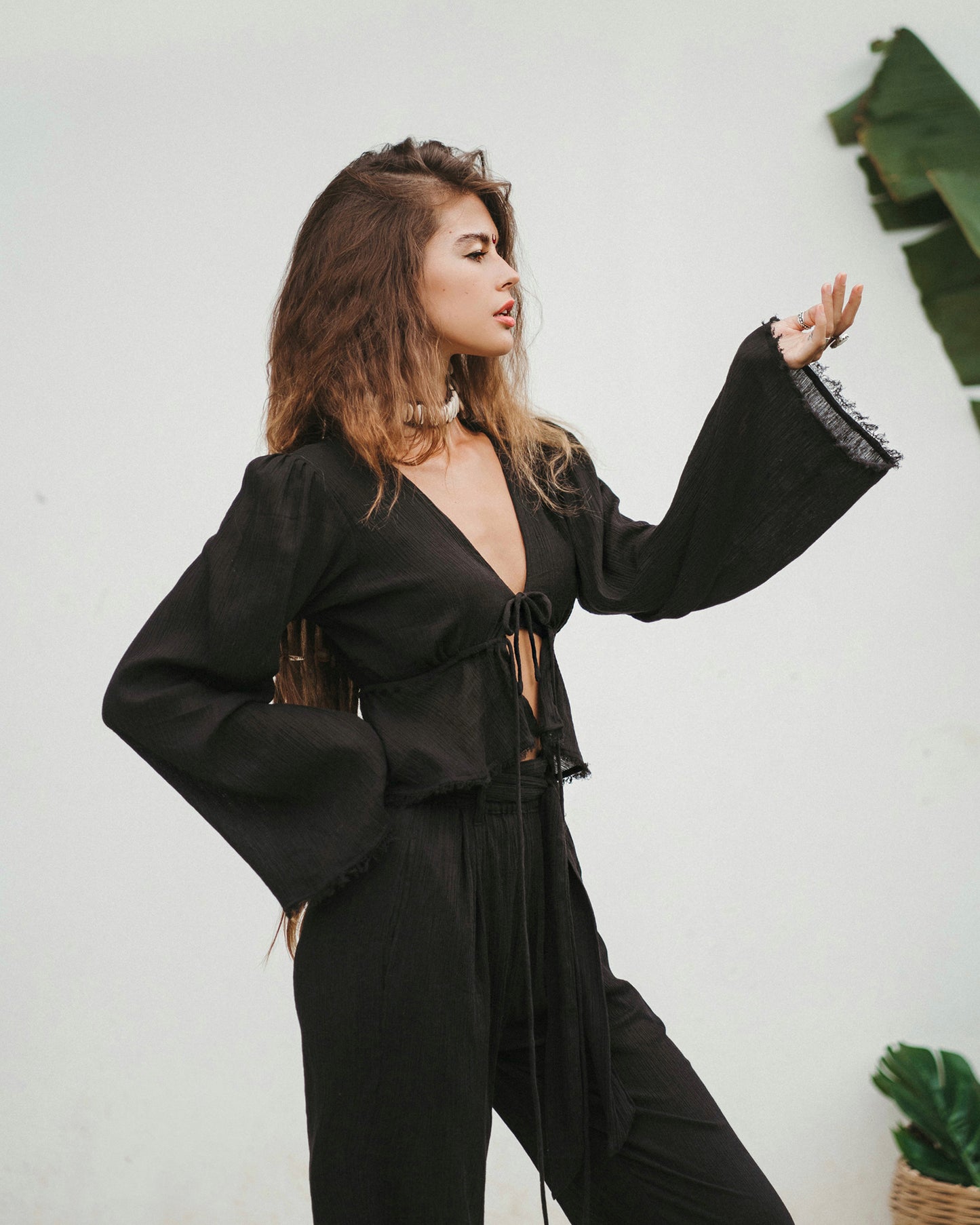 JASMINE black top with fringe