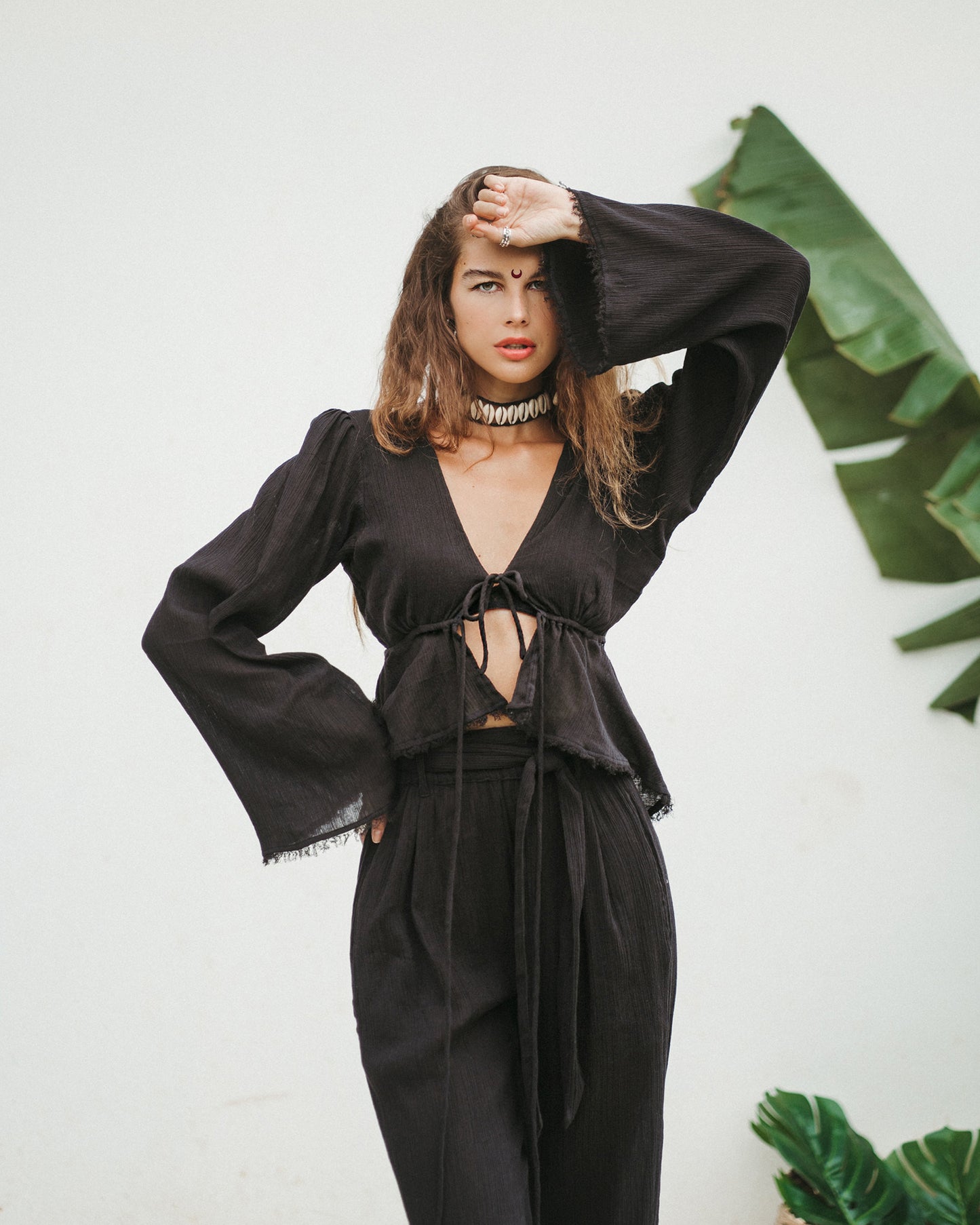 JASMINE black top with fringe