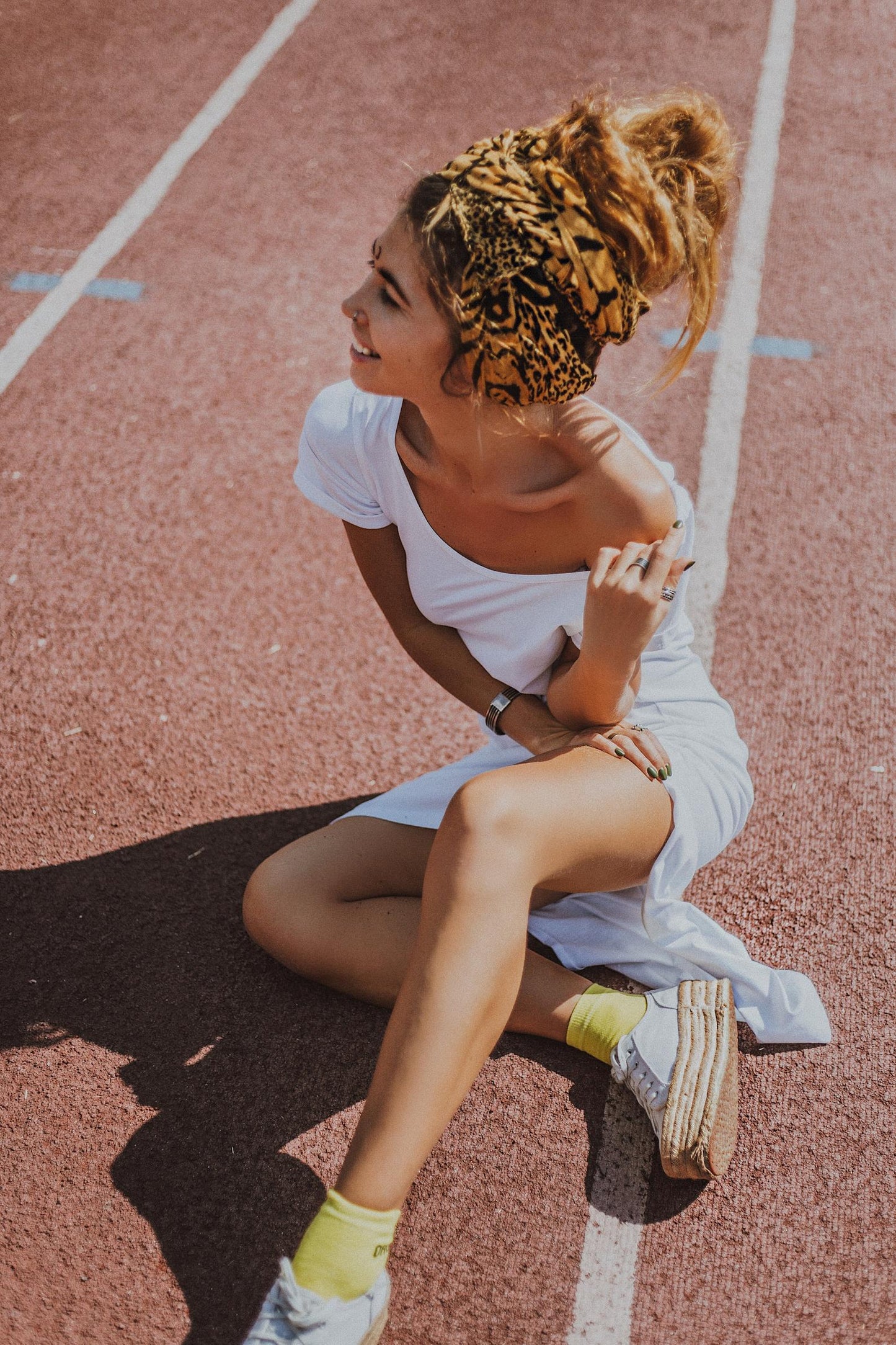 T-shirt jersey dress white