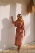 DESERT kimono dress | peach