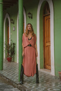 DESERT kimono dress | peach