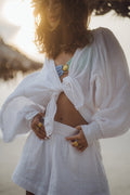 MIA SET blouse & shorts | textured cotton