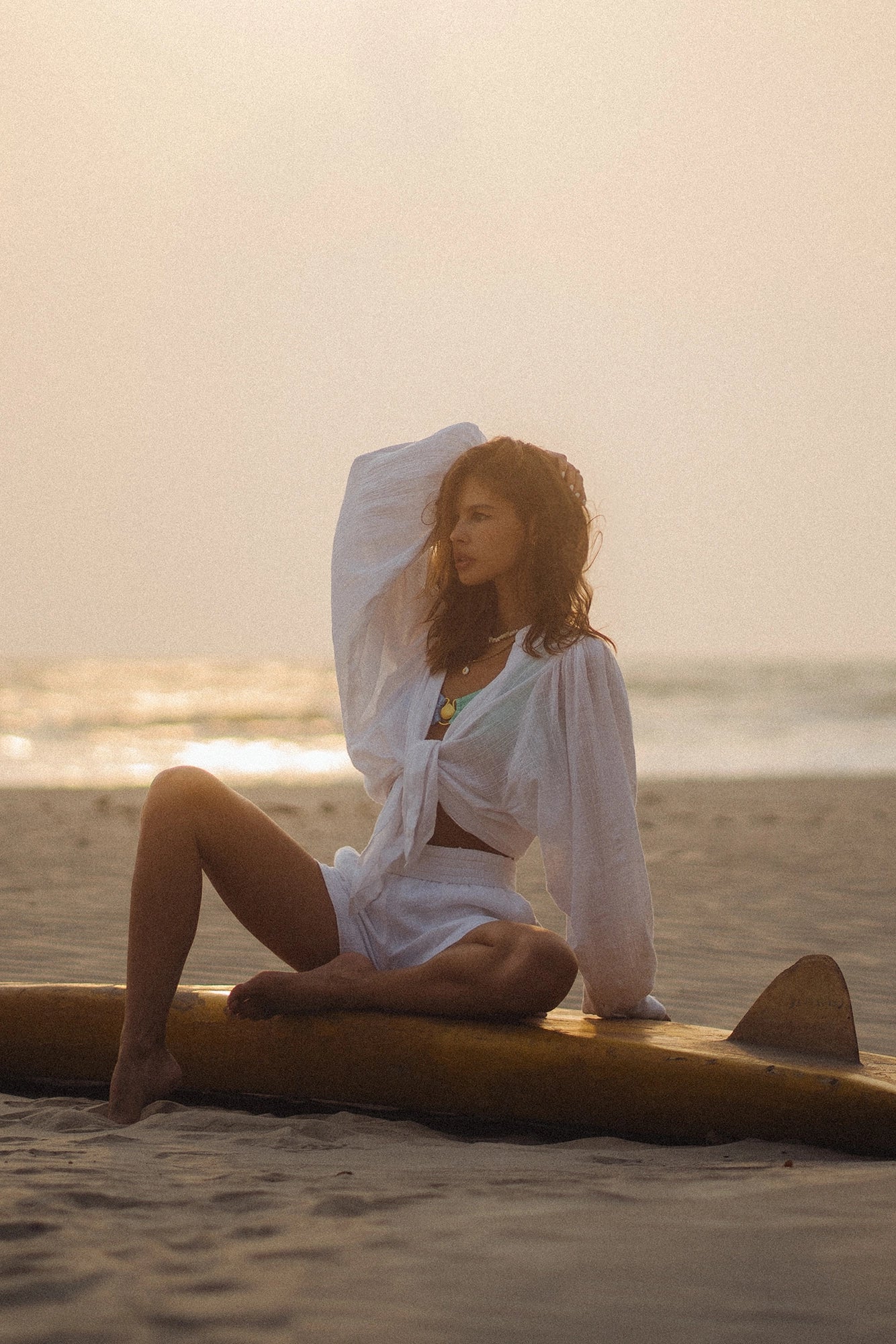 MIA SET blouse & shorts | textured cotton