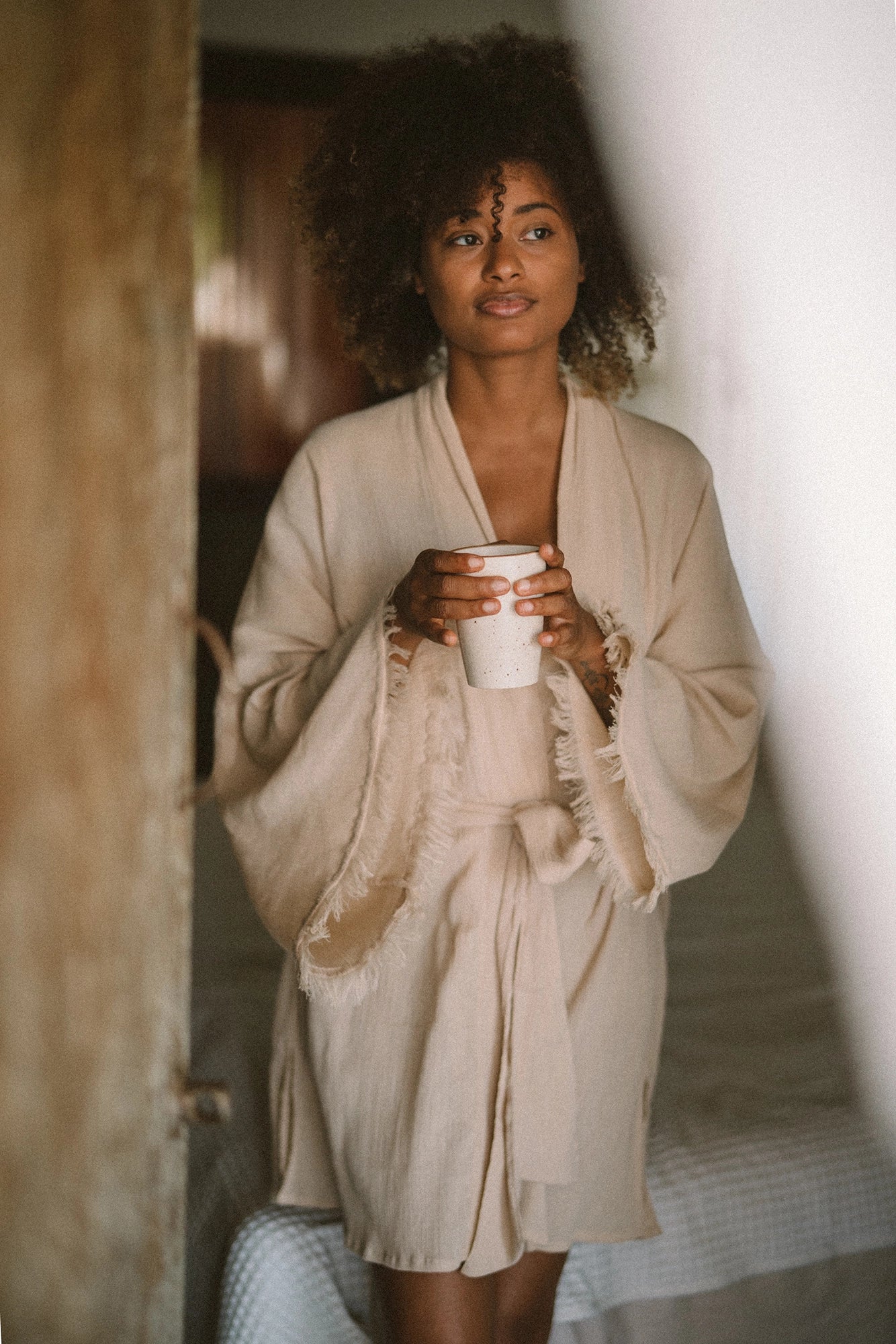 SAVANNA beige kimono