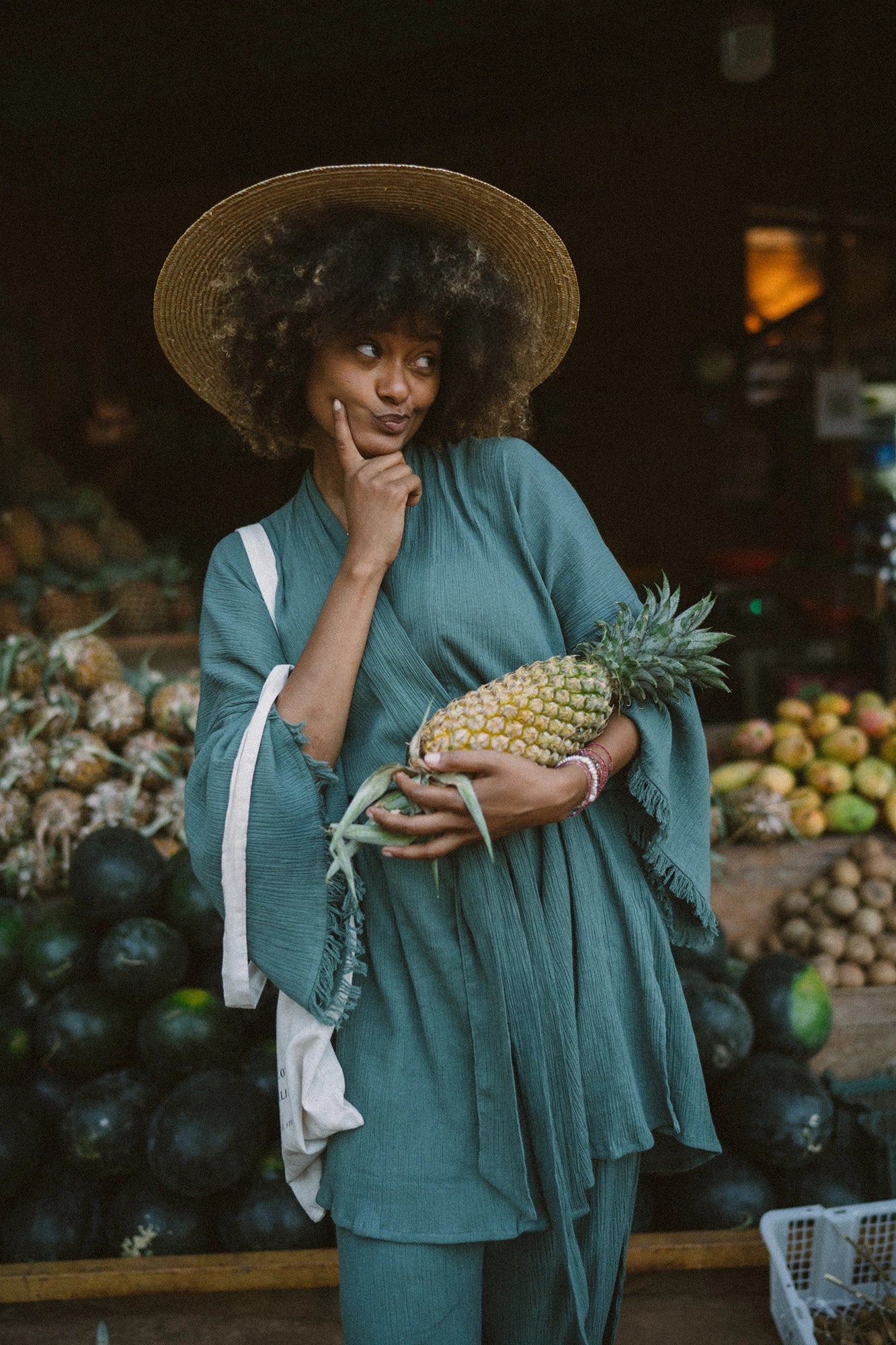 SAVANNA ocean green kimono