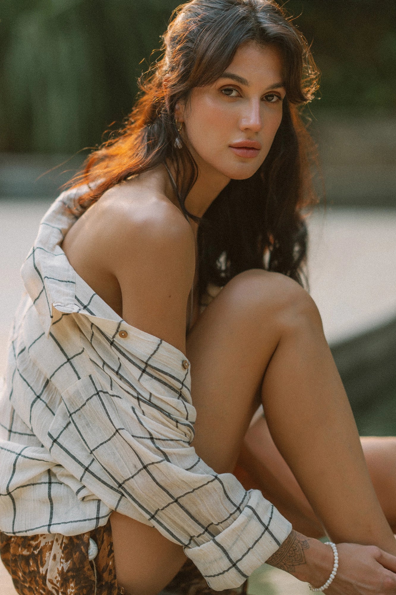 TEO plaid oversize shirt