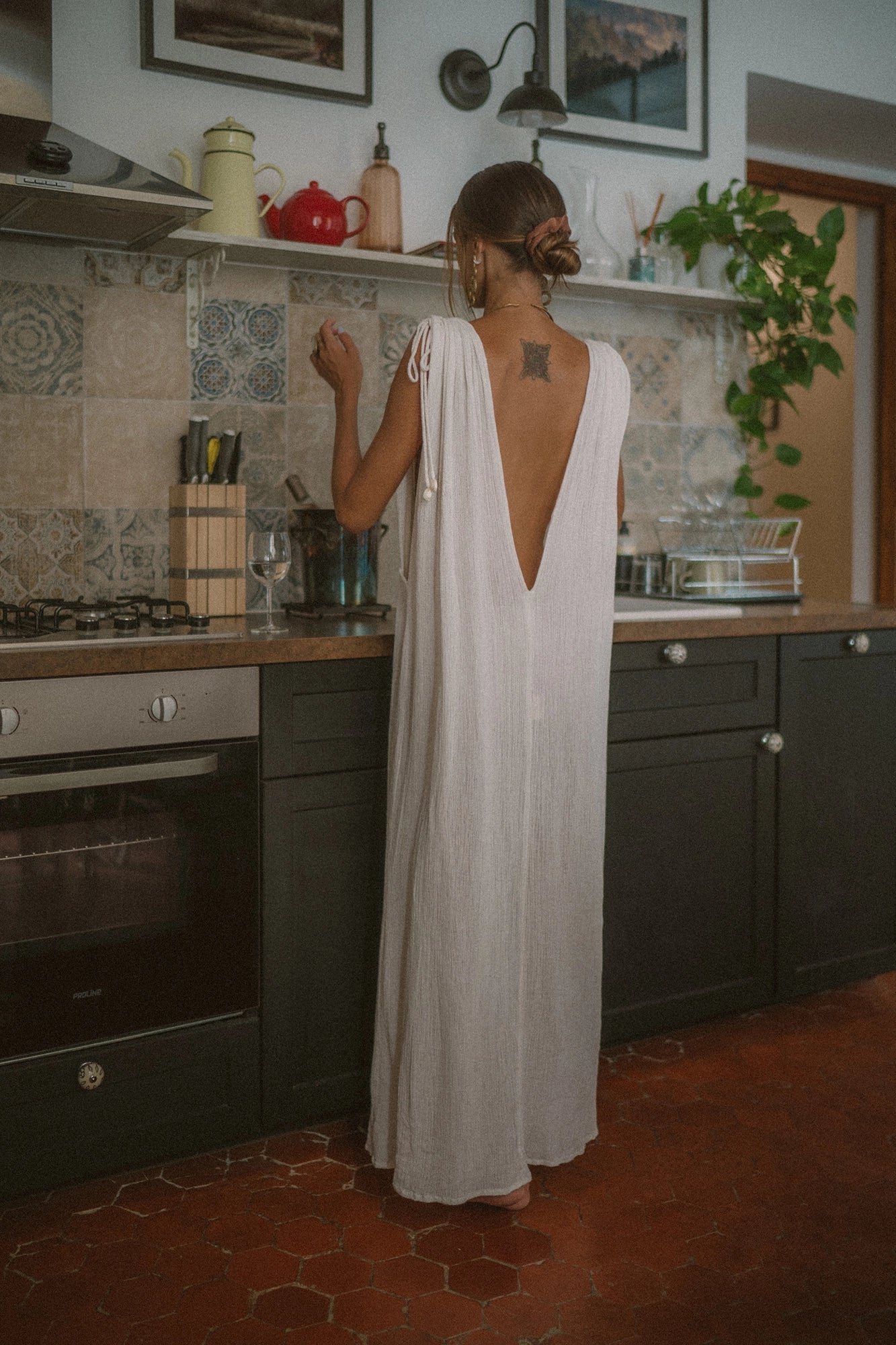 AMALFI white x-cross dress