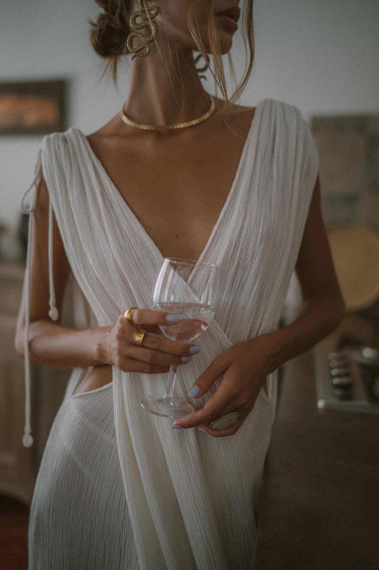 AMALFI white x-cross dress