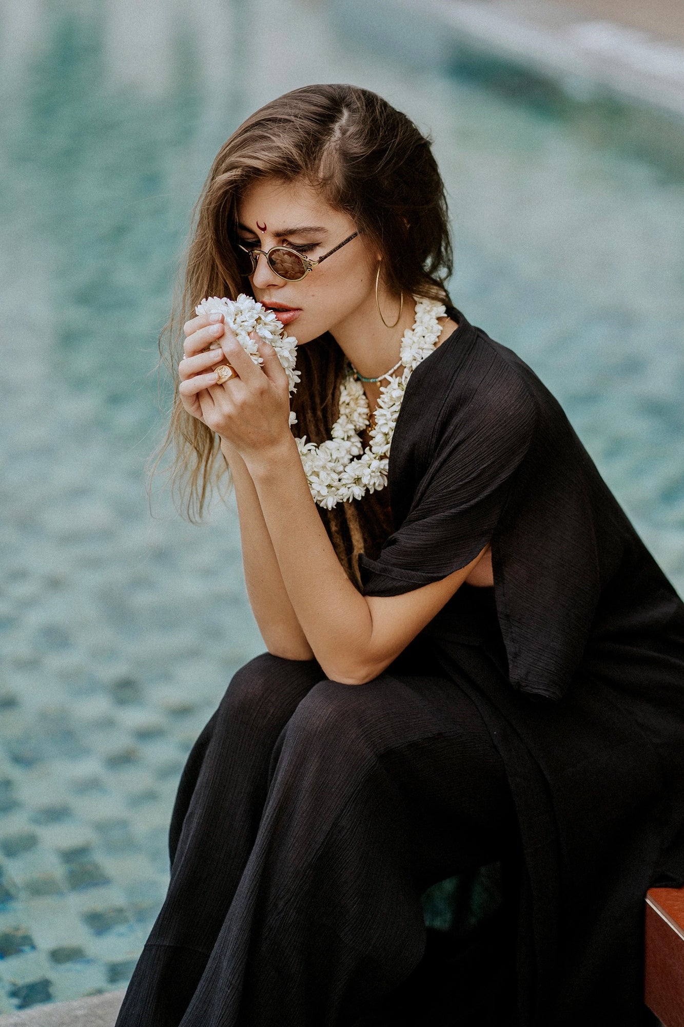 BLOOMING black palazzo pants