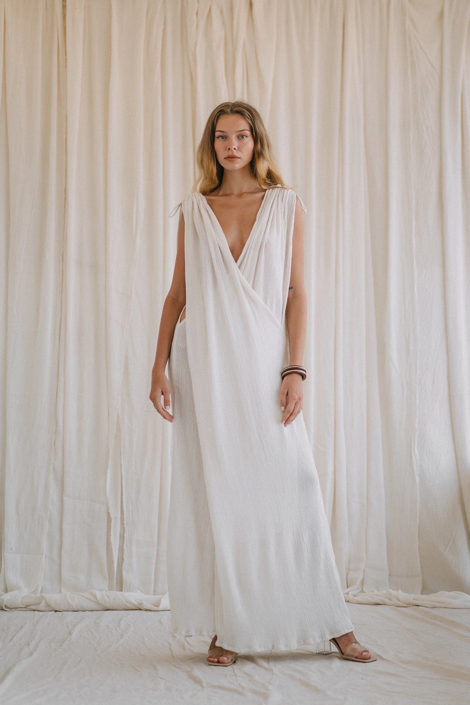 AMALFI white x-cross dress