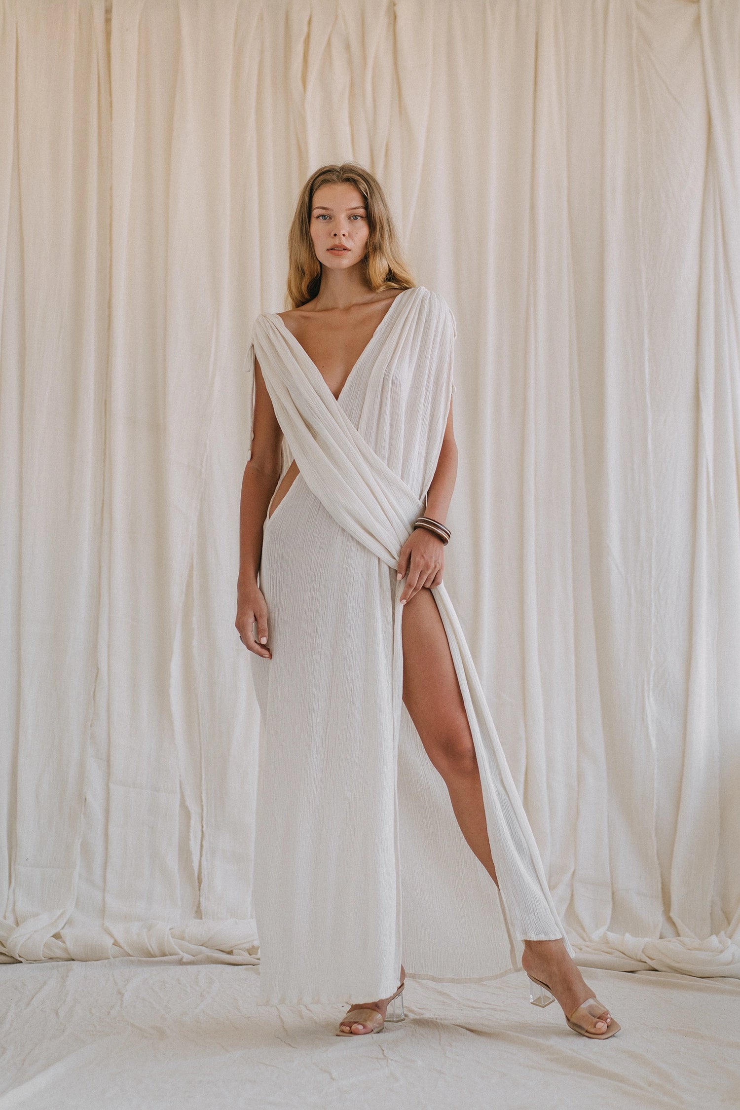 AMALFI white x-cross dress