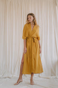 DESERT kimono dress | mustard