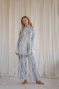 PAROS pants | deep sea striped tie-dye