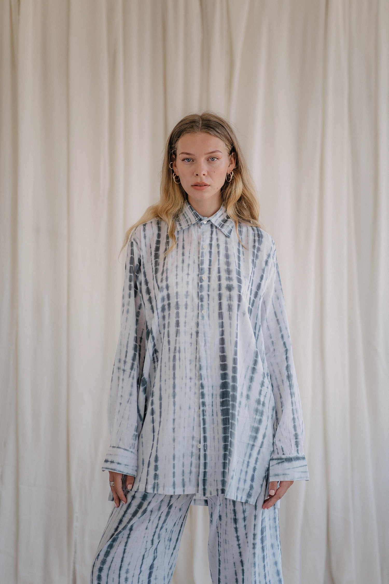 PAROS shirt | deep sea striped tie-dye