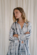 PAROS shirt | deep sea striped tie-dye