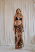 SARONG | brown printed chiffon