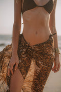 SARONG | brown printed chiffon