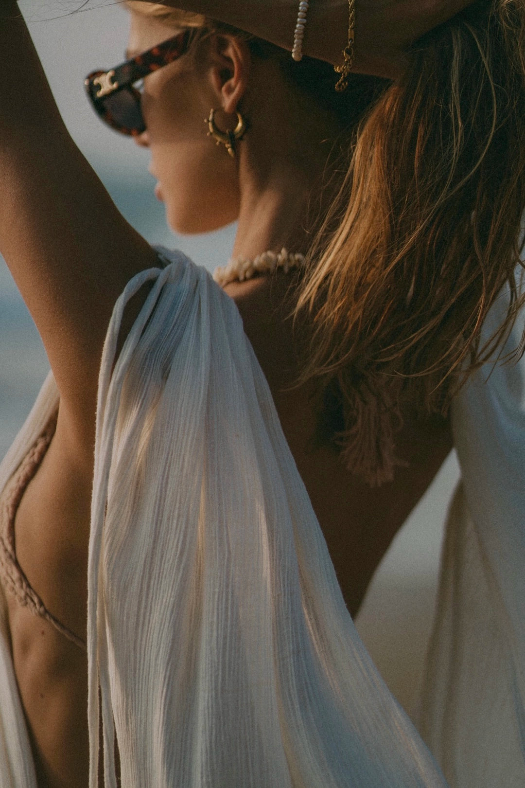 AMALFI white x-cross dress