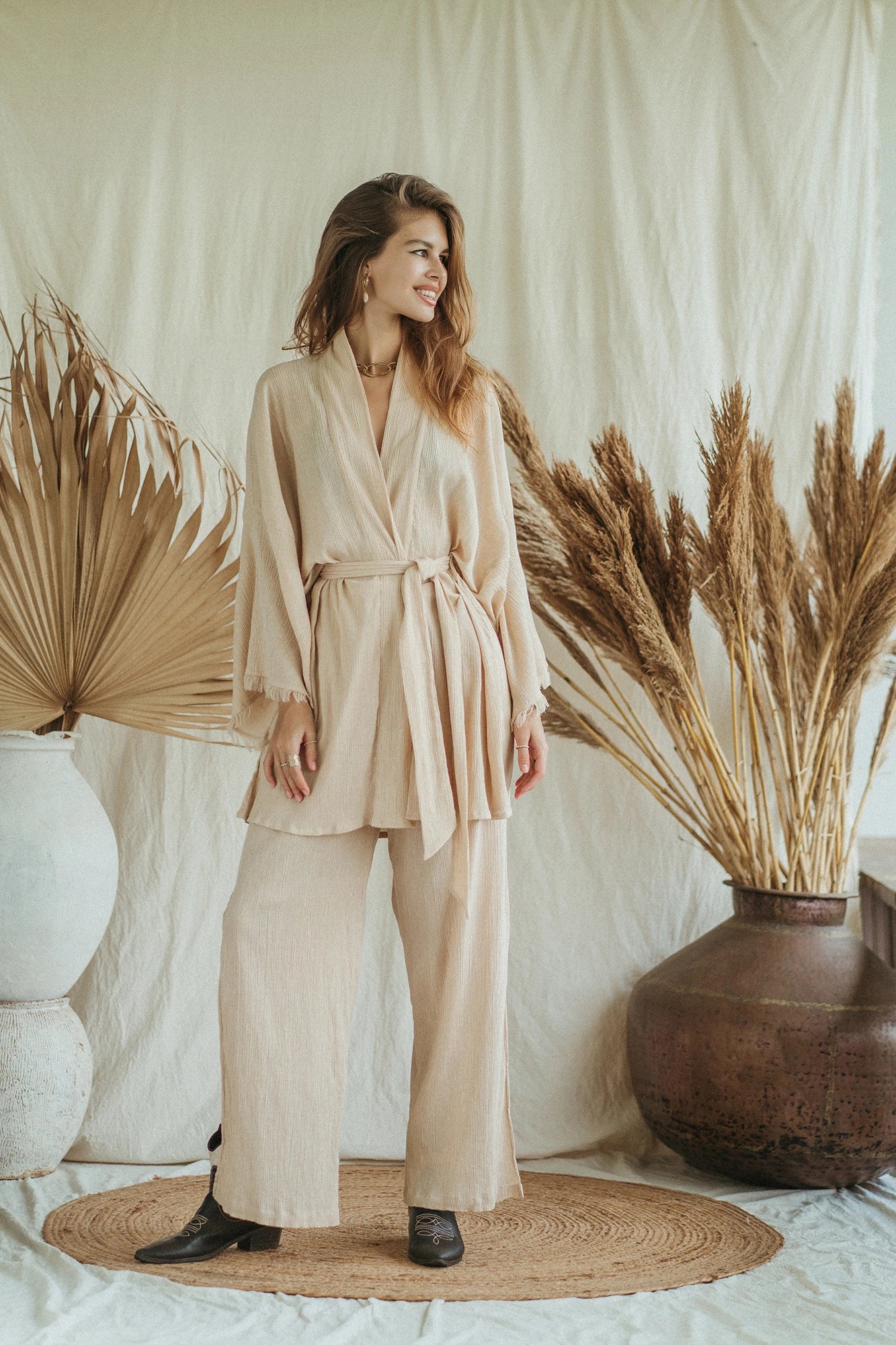 SAVANNA beige kimono