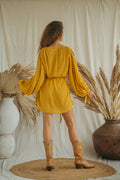 POPPY mustard boho dress