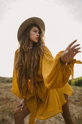 POPPY mustard boho dress