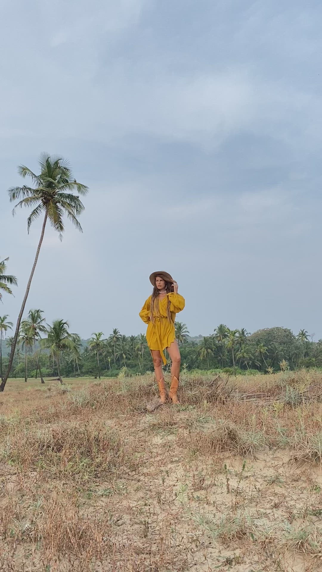 POPPY mustard boho dress