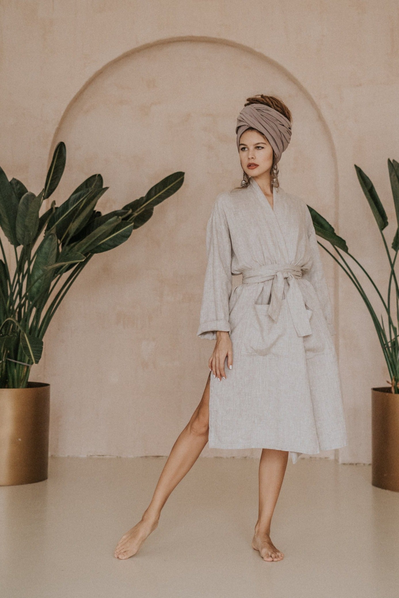 ICELAND Linen robe