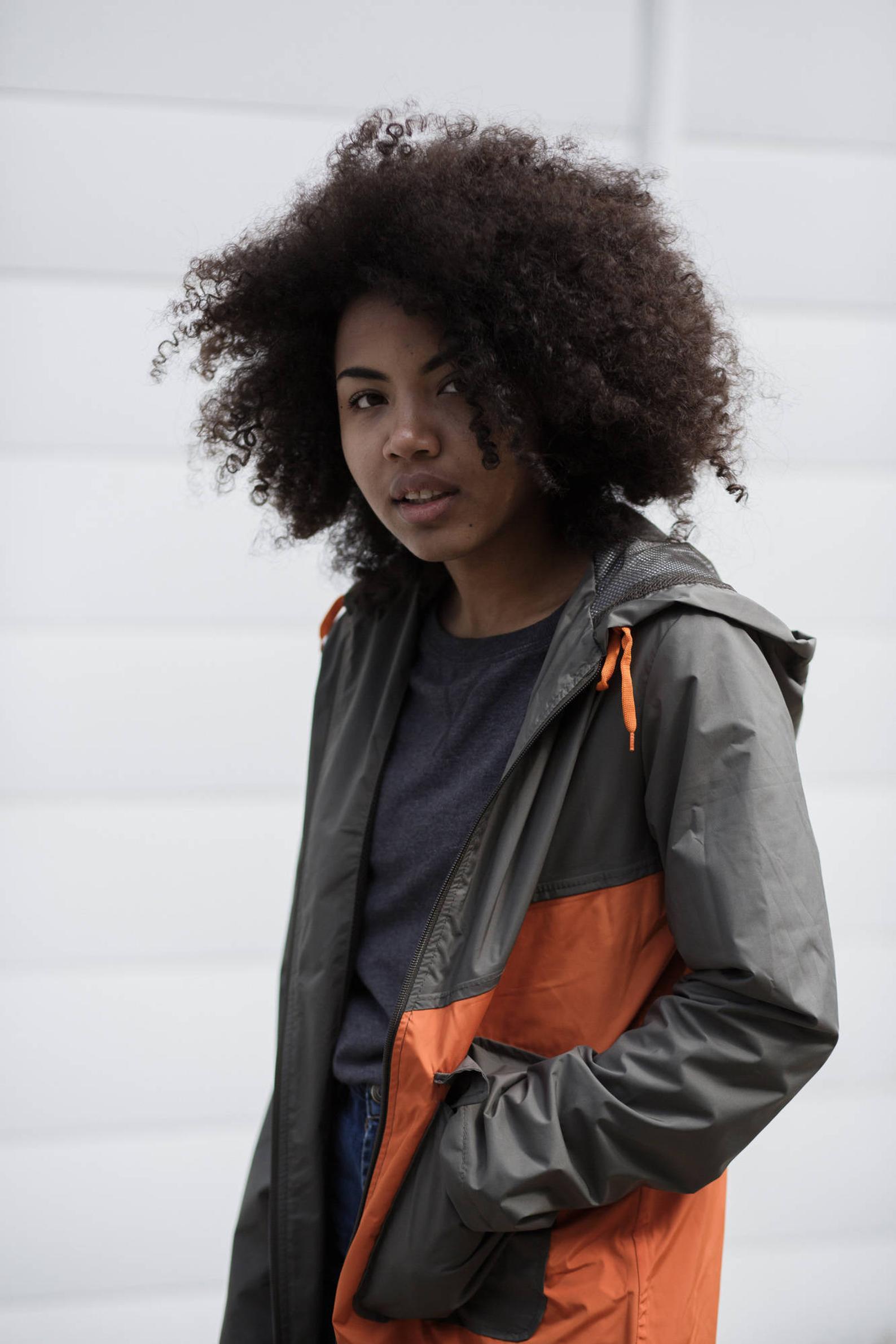 Urban unisex asymmetric raincoat