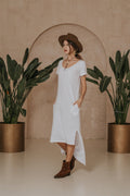 T-shirt jersey dress white